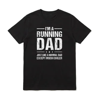 Laufender Vater wie T-Shirt – Klassisches T-Shirt in Schwarz