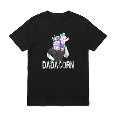 Dadacorn Papa Einhorn Gym T-Shirt – Klassisches T-Shirt in Schwarz