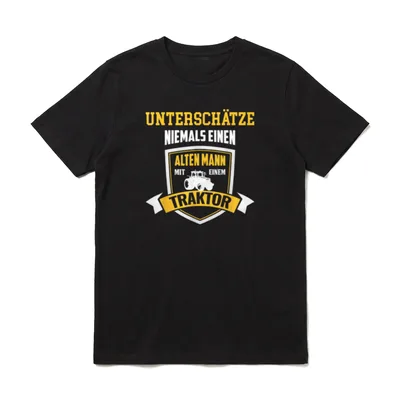 T-Shirt mit Traktor Sprüchen – Klassisches T-Shirt in Schwarz