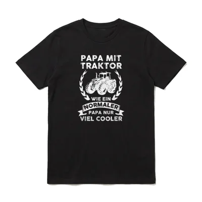 Traktor Papa Trecker Vater T-Shirt – Klassisches T-Shirt in Schwarz