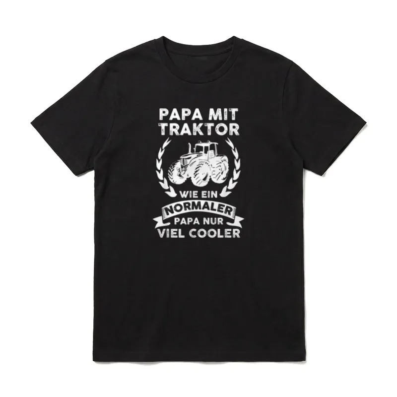 Traktor Papa Trecker Vater T-Shirt – Klassisches T-Shirt in Schwarz
