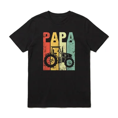 traktor papa traktor vater T-Shirt – Klassisches T-Shirt in Schwarz