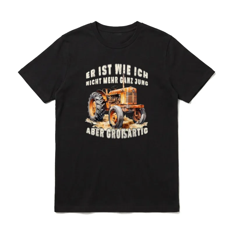 T-Shirt 2 Geburtstag Traktor – Klassisches T-Shirt in Schwarz