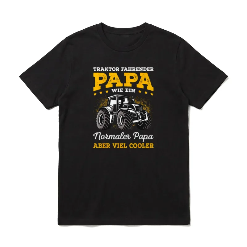 Traktor Fahrender Papa Vater T-Shirt – Klassisches T-Shirt in Schwarz