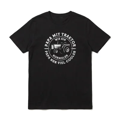 Papa mit Traktor nur T-Shirt – Klassisches T-Shirt in Schwarz