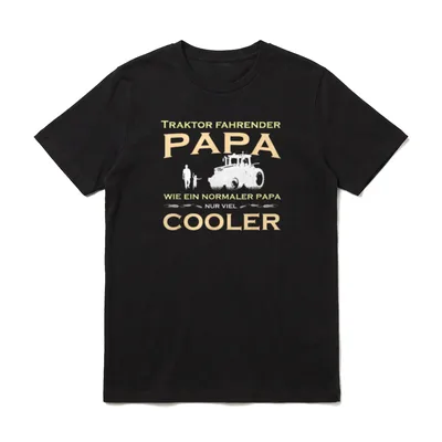 Traktor Fahrender Papa Vatertag T-Shirt – Klassisches T-Shirt in Schwarz