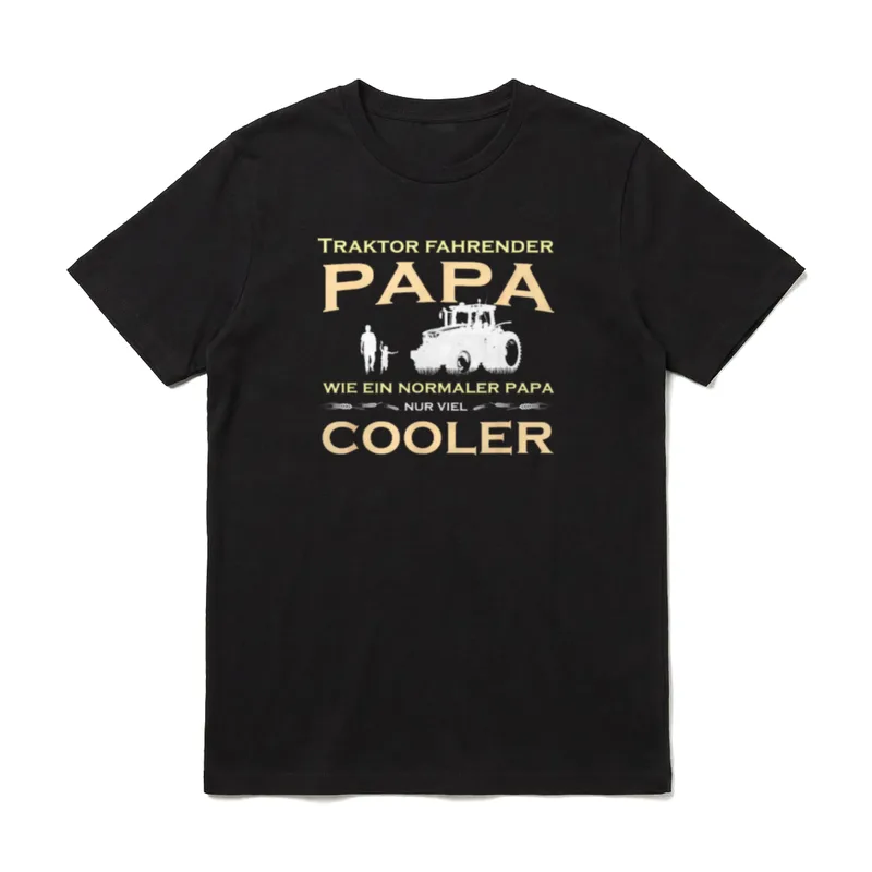 Traktor Fahrender Papa Vatertag T-Shirt – Klassisches T-Shirt in Schwarz