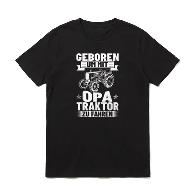 Landmaschinen Mechaniker Opa Traktor T-Shirt – Klassisches T-Shirt in Schwarz