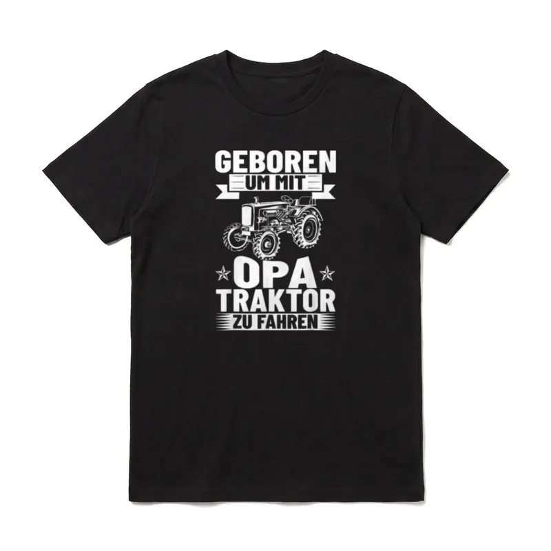 Landmaschinen Mechaniker Opa Traktor T-Shirt – Klassisches T-Shirt in Schwarz