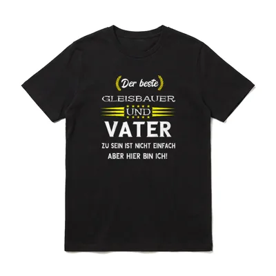 Bester Gleisbauer Vater Schienenarbeiter T-Shirt – Klassisches T-Shirt in Schwarz