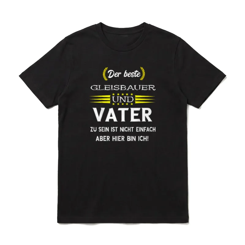 Bester Gleisbauer Vater Schienenarbeiter T-Shirt – Klassisches T-Shirt in Schwarz