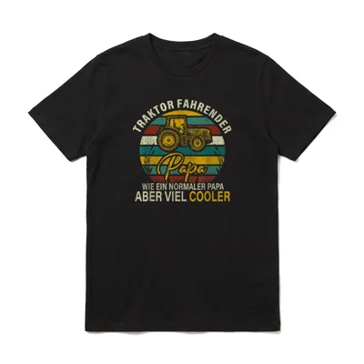 Traktor Fahrender Papa Cooler T-Shirt – Klassisches T-Shirt in Schwarz