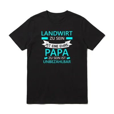 Landwirt Design Papa T-Shirt – Klassisches T-Shirt in Schwarz