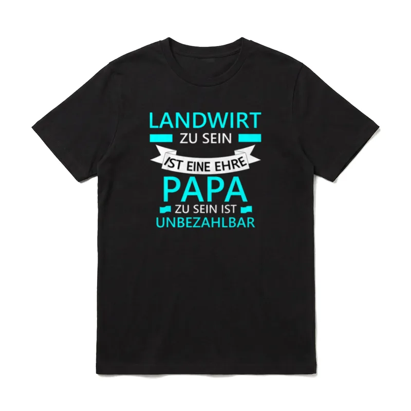 Landwirt Design Papa T-Shirt – Klassisches T-Shirt in Schwarz