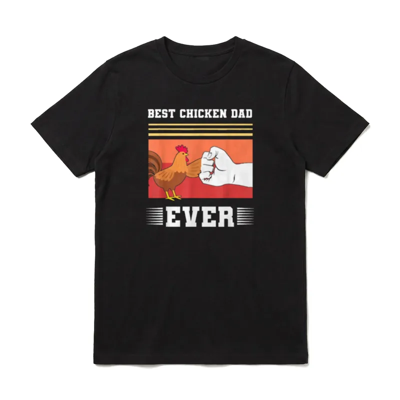 Hühner Papa Huhn Chicken T-Shirt – Klassisches T-Shirt in Schwarz