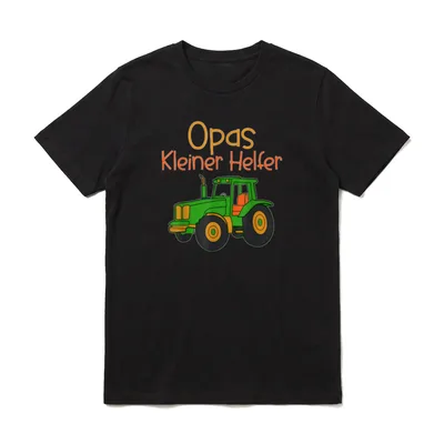 Opas kleiner Helfer Traktor T-Shirt – Klassisches T-Shirt in Schwarz