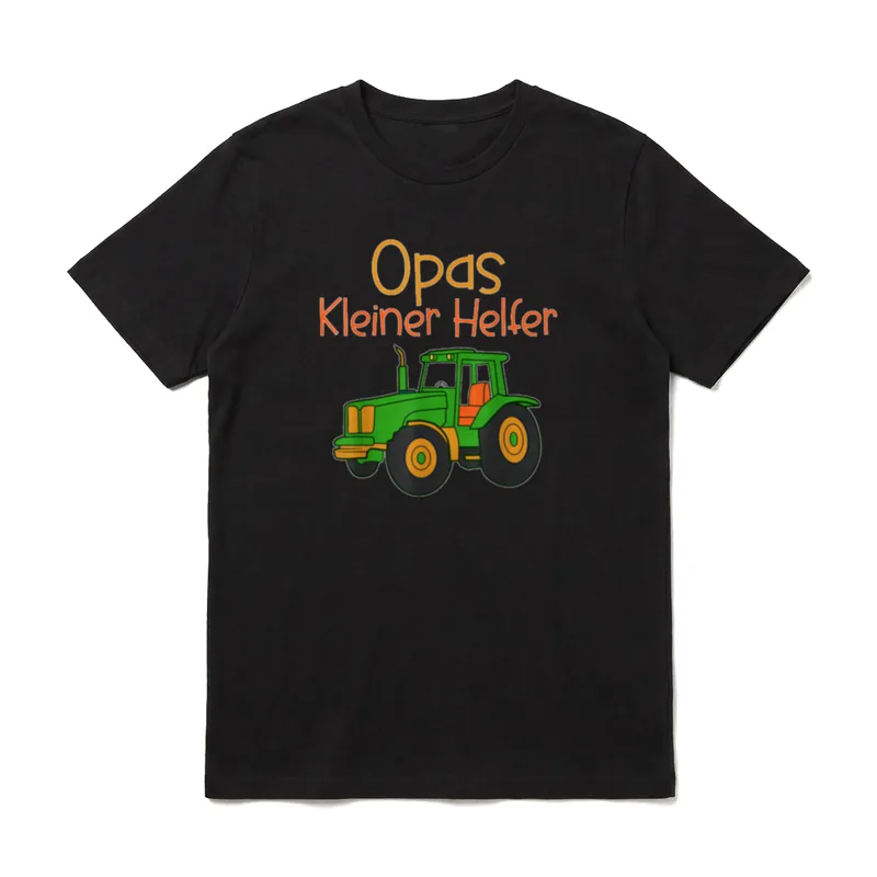 Opas kleiner Helfer Traktor T-Shirt – Klassisches T-Shirt in Schwarz