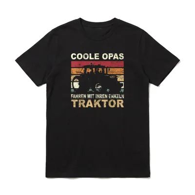 Traktor Fahrender Opa Trecker T-Shirt – Klassisches T-Shirt in Schwarz