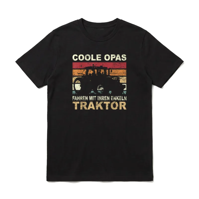 Traktor Fahrender Opa Trecker T-Shirt – Klassisches T-Shirt in Schwarz
