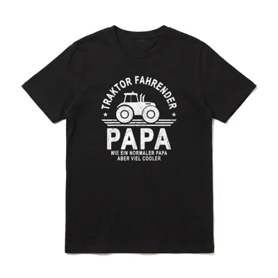 Traktor fahrender Papa Vater Landwirt T-Shirt – Klassisches T-Shirt in Schwarz