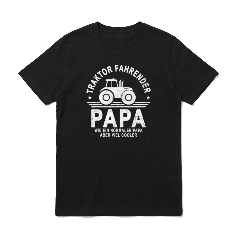 Traktor fahrender Papa Vater Landwirt T-Shirt – Klassisches T-Shirt in Schwarz