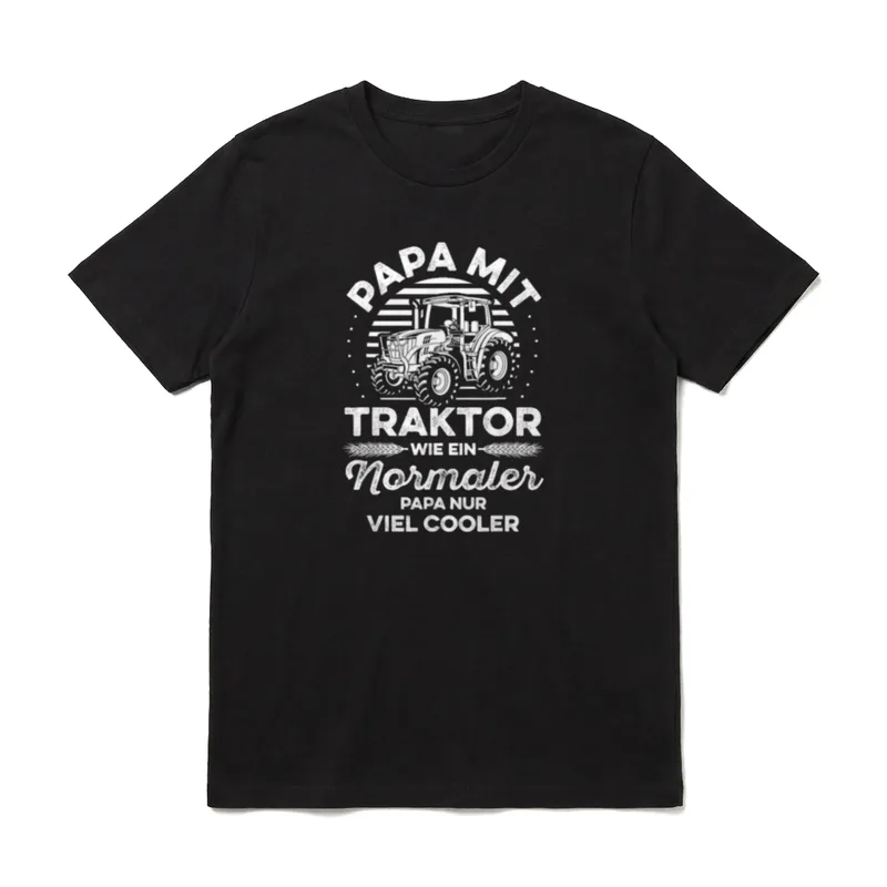 Papa mit Traktor nur Traktor & Landwirt T-Shirt – Klassisches T-Shirt in Schwarz