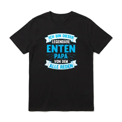 Ente Entenpapa Papa Vater T-Shirt – Klassisches T-Shirt in Schwarz