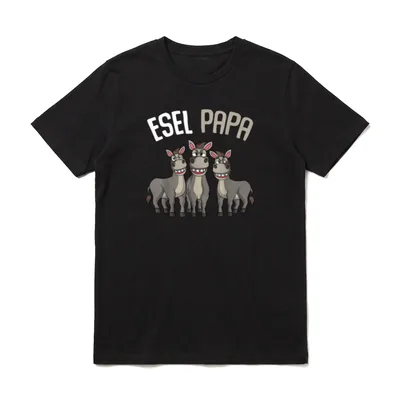 Esel Papa Bauernhof Landwirt T-Shirt – Klassisches T-Shirt in Schwarz