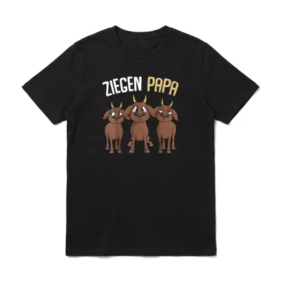 Ziegen Papa Bauernhof Landwirt T-Shirt – Klassisches T-Shirt in Schwarz