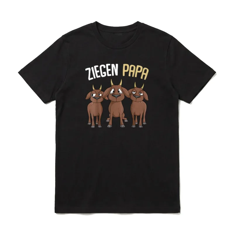 Ziegen Papa Bauernhof Landwirt T-Shirt – Klassisches T-Shirt in Schwarz