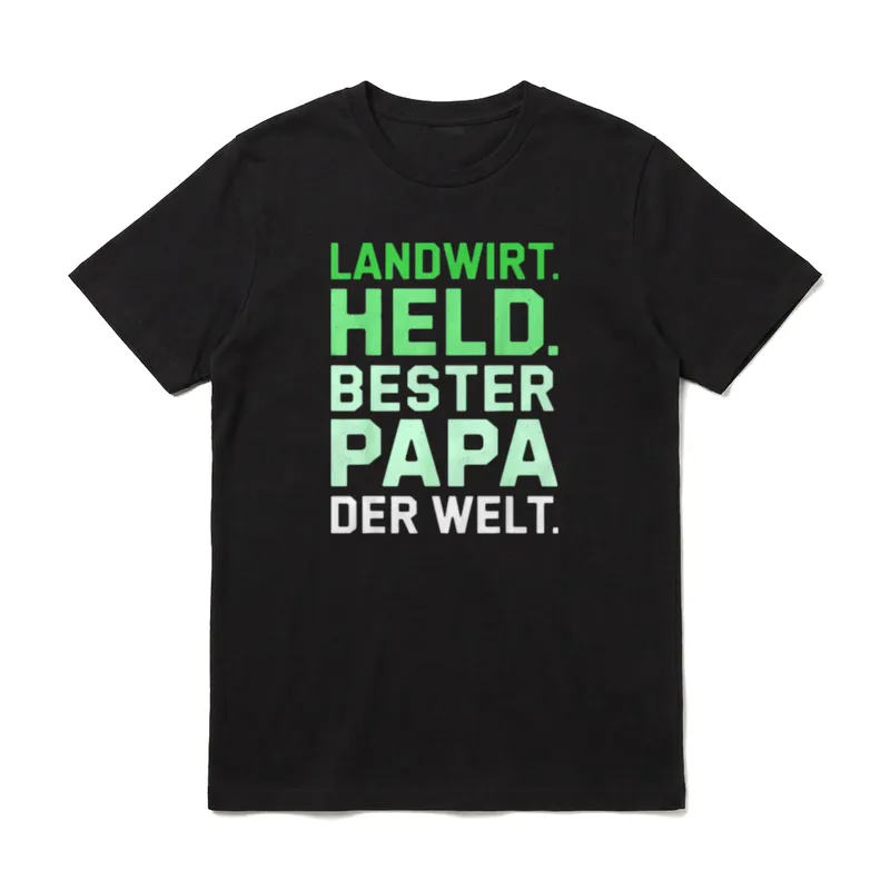 Landwirt Traktor Bester Papa T-Shirt – Klassisches T-Shirt in Schwarz