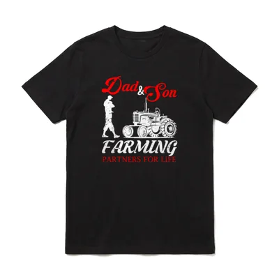 Vater Und Sohn Traktor T-Shirt – Klassisches T-Shirt in Schwarz