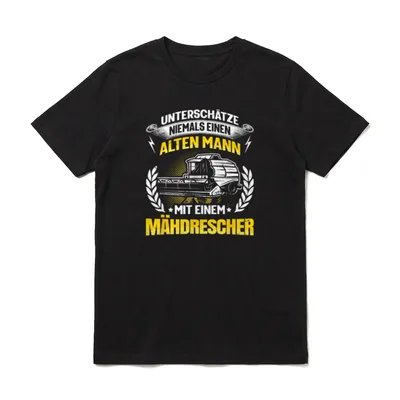 Mähdrescher Bauer Landwirt Opa T-Shirt – Klassisches T-Shirt in Schwarz