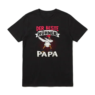 Huhn Bauer Hahn Henne T-Shirt – Klassisches T-Shirt in Schwarz