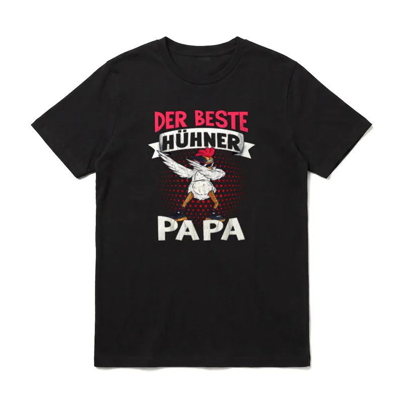 Huhn Bauer Hahn Henne T-Shirt – Klassisches T-Shirt in Schwarz