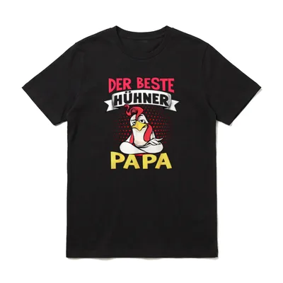 Huhn Spruch Vatertag Bauer T-Shirt – Klassisches T-Shirt in Schwarz