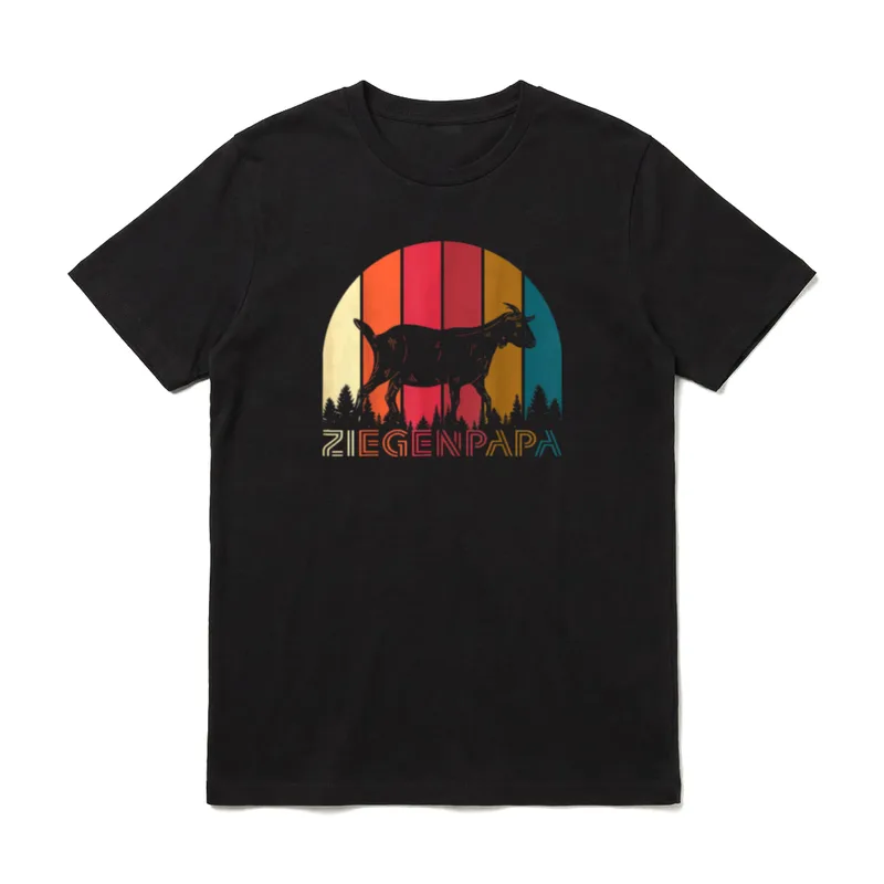 Ziegen Papa Bauernhof Landwirt T-Shirt – Klassisches T-Shirt in Schwarz