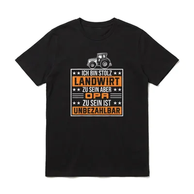 Traktor Traktorfahrer Landwirt Opa T-Shirt – Klassisches T-Shirt in Schwarz