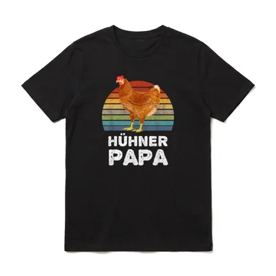 Hühner Papa Henne Hahn T-Shirt – Klassisches T-Shirt in Schwarz
