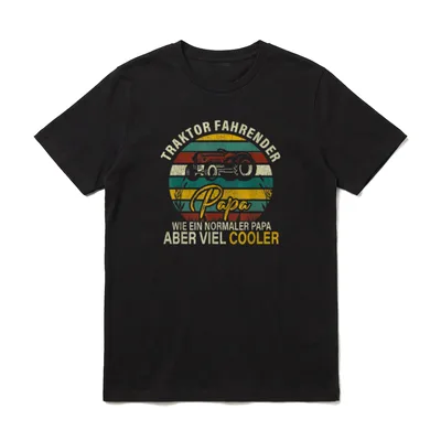 Traktor Fahrender Papa Landwirt T-Shirt – Klassisches T-Shirt in Schwarz