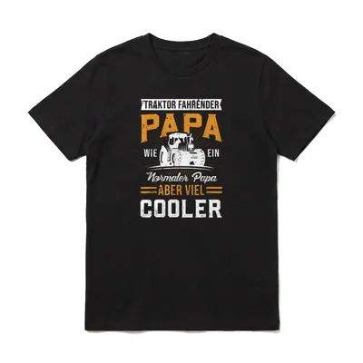 Traktor fahrender Papa Cooler Vater T-Shirt – Klassisches T-Shirt in Schwarz