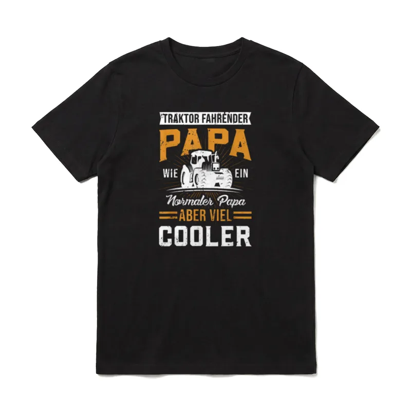 Traktor fahrender Papa Cooler Vater T-Shirt – Klassisches T-Shirt in Schwarz