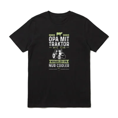 Opa Mit Traktor Wie Traktor, LKW & Oldtimer T-Shirt – Klassisches T-Shirt in Schwarz