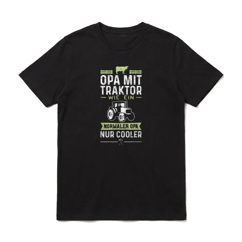Opa Mit Traktor Wie Traktor, LKW & Oldtimer T-Shirt – Klassisches T-Shirt in Schwarz