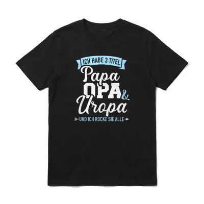 Ich Habe DREI Titel T-Shirt – Klassisches T-Shirt in Schwarz