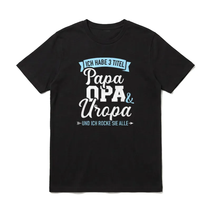 Ich Habe DREI Titel T-Shirt – Klassisches T-Shirt in Schwarz