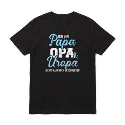 Ich bin Papa Opa T-Shirt – Klassisches T-Shirt in Schwarz
