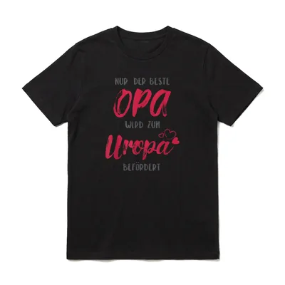 Beste Opa wird T-Shirt – Klassisches T-Shirt in Schwarz