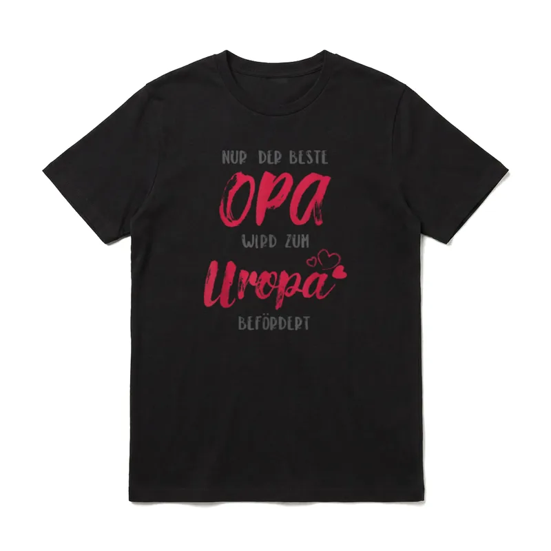 Beste Opa wird T-Shirt – Klassisches T-Shirt in Schwarz
