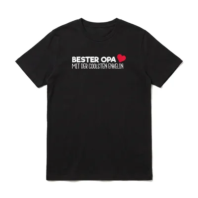 Bester Opa Coolste Enkelin T-Shirt – Klassisches T-Shirt in Schwarz